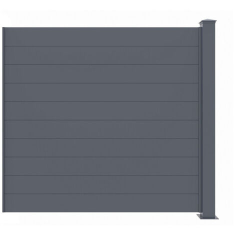 Cloture Aluminium Anthracite 190x166cm X-Metal - Poteau Inclus