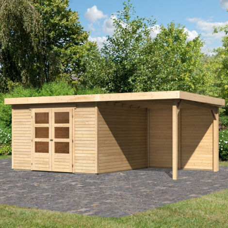 Abri Jardin Bois Massif 9.24m² Appentis 240cm Karibu Askola 6 (1/5)