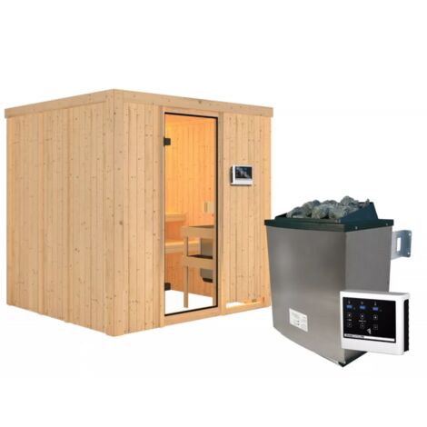 Sauna Traditionnel Karibu Troms¶ 5-6 Places Poêle 9kW Epicéa