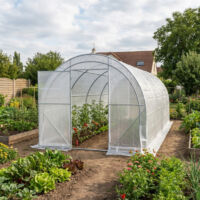 Serre Tunnel 24m2 Luxe Green Protect Acier Galvanisé PE 200g