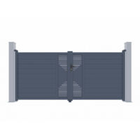 Portail Battant Alu 392x158cm Fancy Time Anthracite