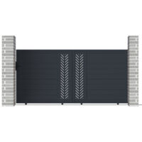 Portail Coulissant 300x158cm Aluminium Anthracite X-Metal Fancy Grow