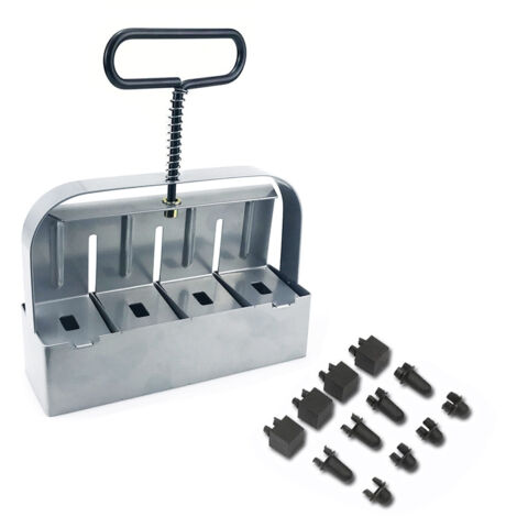 Nouvelle Presse à Mottes pour Semis – Outil de Jardinage pour Blocs de Terre et Plantation (Presse à mottes Soil blocker, poignée pleine noire)