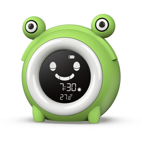 Réveil Enfant, Lumière de Réveil pour les Enfants, Entraîneur de Sommeil, 3 Modes 5 Sons Naturels 5 Lumières Colorées Réglables Fonction Snooze Lampe Reveil, Enfant Chambre à Coucher (1/5)