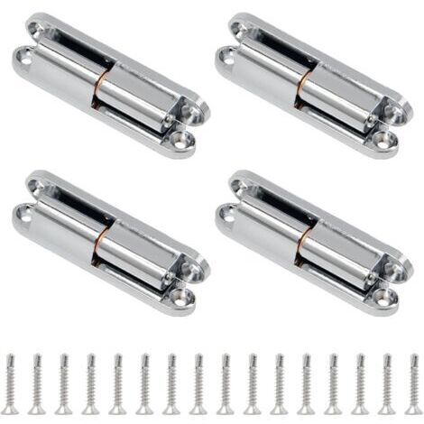 Paumelles de rénovation en acier galvanisé –Lot de 4 charnières à visser –Résistantes à la corrosion –Pour portes et meubles