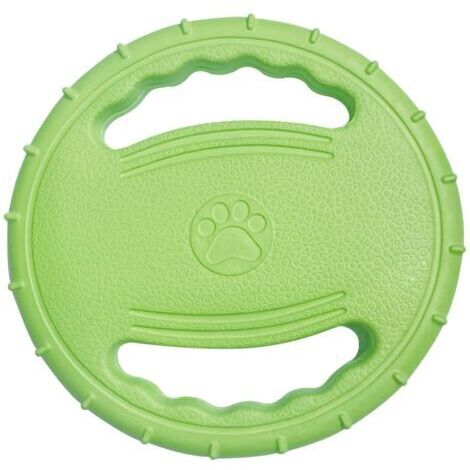 Frisbee en caoutchouc dur flottant pour chiens diamètre 20 cm(vert) (1/5)
