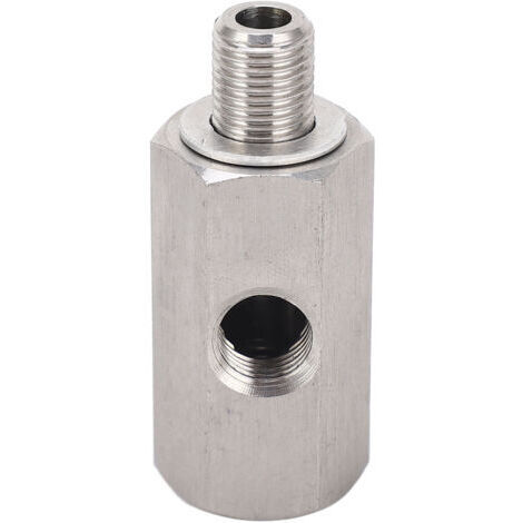 Jeffergarden Capteur de pression d'huile M10x1.0, adaptateur en T vers M10, jauge de ligne d'alimentation Turbo, en acier inoxydable (1/5)