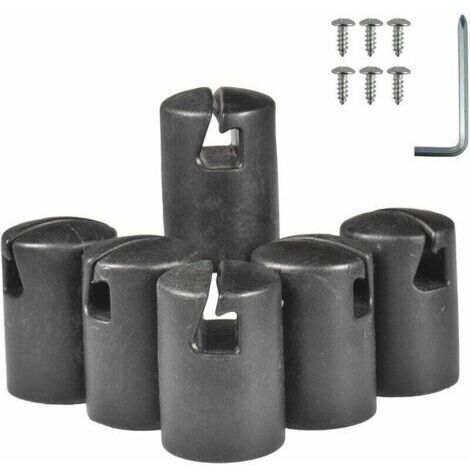 Lot de 6 embouts de poteau pour trampoline 32 mm –Capuchons épais et durables –Installation facile –Protection filet de sécurité