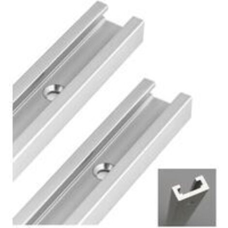 300 Mm T-Track T-Slot En Aluminium, Rail À Onglet En T Pour Scie À Table, Défonceuse Et Outils De Travail Du Bois, 19 X 10mm, 2 Pièces