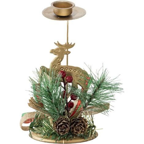 Autre décoration pour Noël, Bougeoir de Noël Bougeoir de Noël Chandelier décoratif Bougeoir de fête Décor de table de Noël Photophore de Noël (1/5)