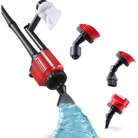 Aspirateur électrique pour aquarium - Nettoyeur de sable - Longziming 6 en 1 - Réservoir à poisson - Nettoyeur de gravier - Siphon pour aquarium - Changement d'eau/filtre/nettoyage de la saleté
