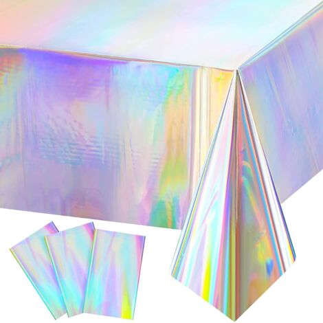Nappe de fête, 2 pièce, nappe en plastique colorée, 137 x 274 cm, nappe d'anniversaire jetable, rectangulaire, imperméable, pour enfants, garçons, fête d'anniversaire, décoration de mariage