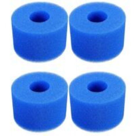 4 Pièces Éponge Filtrante Type S1, Cartouche de Filtre en Mousse, Mousse pour Filtre Piscine, Réutilisables et Lavables, Filtre en Mousse pour Spa, Piscine, Jacuzzi