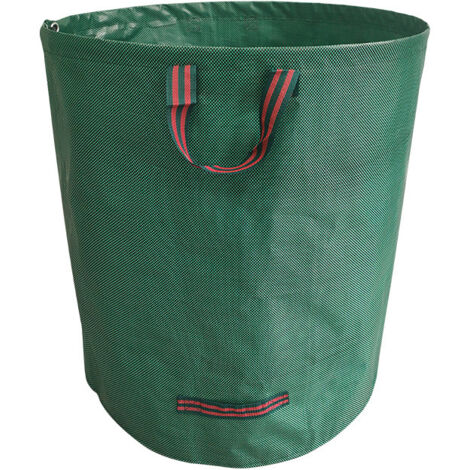 Sac poubelle de jardin avec couvercle - 132 gallons 80x100cm Sac à feuilles avec poignée, pliable