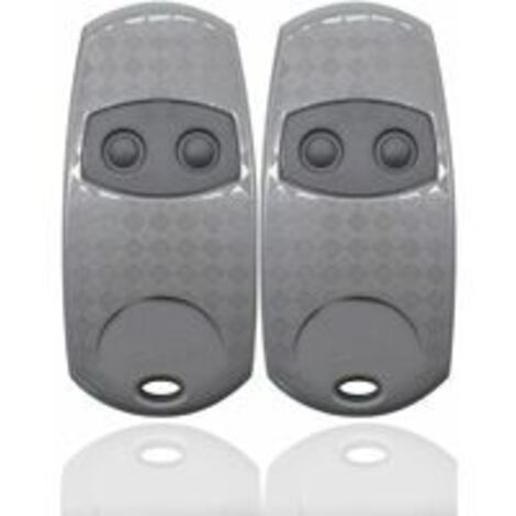 Télécommande Universelle Portail, Came Top 432EE Lot de 2 Telecommandes Portatives 433, Compatibles avec télécommande de Porte et de Garage Top432NA/432/432EV/432A /432M/432S T432/433.92MHz (Siber)
