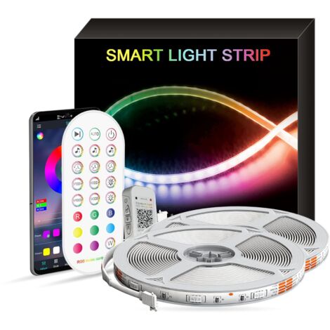 Ruban LED--Ruban Led Exterieur 25M, IP67 Bande Led Exterieur Etanche, RGB Ruban Led Exterieur Etanche Auto-adhésive avec Smart App, LED Exterieur pour LED Piscine, Balcon, Terrasse, Jardin, Fête, Pati