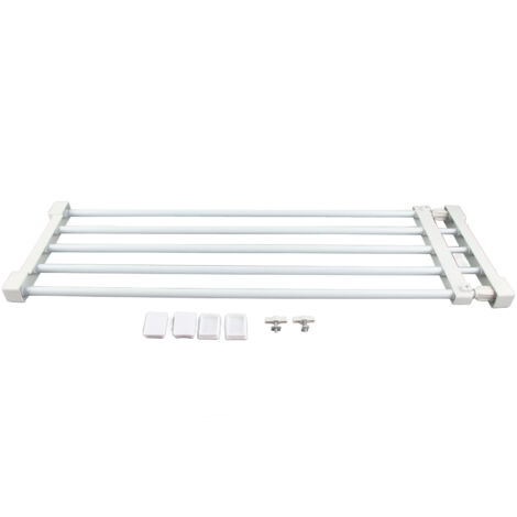 Étagère de Rangement Extensible pour Placard à Vêtements, Diviseurs de Garde-robe Réglables, Séparateur de Tension pour Armoire, Armoire, Salle de Bain, Cuisine, Bibliothèque(75120CM)