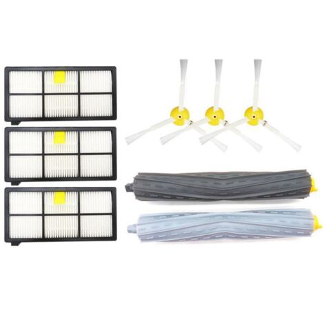 Accessoire pour aspirateur， Kit Pièces accessoires pour iRobot Roomba serie 800 850 851 860 865 866 870 871 876 880 885 886 890 891 896 900 960 966 980 ect