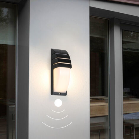 Applique murale à LED 9W, applique murale simple moderne, lampe à induction blanche, veilleuse étanche pour jardin, balcon, terrasse, couloir, patio, mur extérieur (1/5)