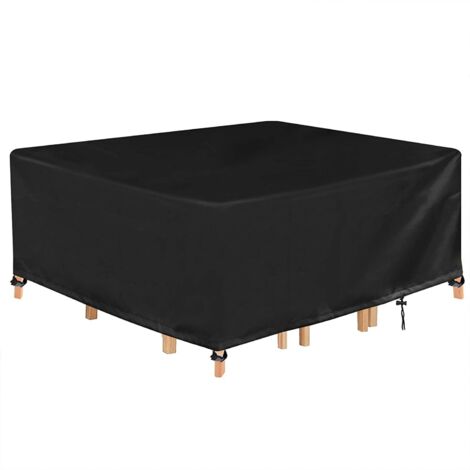 Housse Salon de Jardin 213 x 131 x 74cm 210D Oxford Housse de Protection Bâche de Table Imperméable Résistant à la Vent Pluie UV Déchirure (1/5)