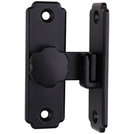 Loquet et targetteLoquet de porte, verrou de porte grange, boucle de verrouillage à 90 degrés, loquet de verrouillage coulissant, convient pour porte et fenêtre de cage de grange (noir, taille : 81,5 (1/5)