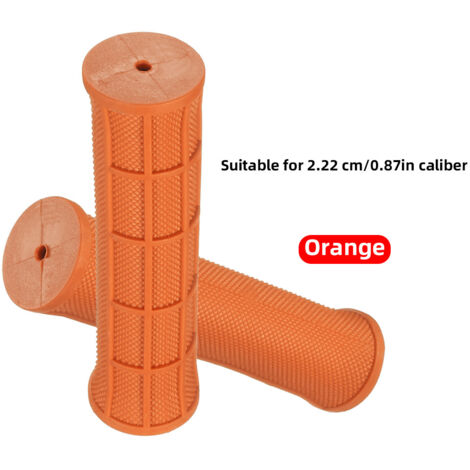 couleur orange Poignées de guidon de vélo : antidérapantes, absorbant les chocs, résistantes à la saleté, confortables, souples et élastiques (1/5)