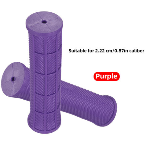 Violet Poignées de guidon de vélo : antidérapantes, absorbant les chocs, résistantes à la saleté, confortables, souples et élastiques (1/5)
