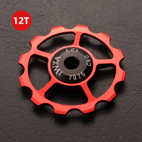 12T Rouge Galet guide-dérailleur en céramique usiné CNC 12T pour vélos (1/5)