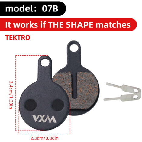 Coussinet de renfort semi-métallique 07B Plaquettes de frein à disque pour vélo, plaquettes de frein résistantes à l'usure, plaquettes de frein universelles entièrement métalliques pour vélos électriq (1/5)