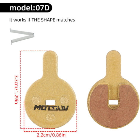 07D tout métal à base de cuivre Plaquettes de frein pour vélo BB5, plaquettes de frein à disque entièrement métalliques à base de cuivre, plaquettes de frein à disque hydrauliques et accessoires. (1/5)