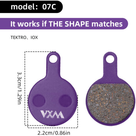 07C Plaquettes de frein pour vélo, plaquettes de frein semi-métalliques pour vélo électrique, plaquettes de friction (1/5)