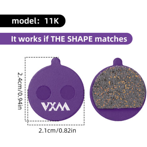 11K Plaquettes de frein pour vélo, plaquettes de frein semi-métalliques pour vélo électrique, plaquettes de friction (1/5)