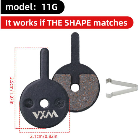 Plaquettes de frein semi-métalliques 11G Plaquettes de frein à disque pour vélo, plaquettes de frein résistantes à l'usure, plaquettes de frein universelles entièrement métalliques pour vélos électriq (1/5)