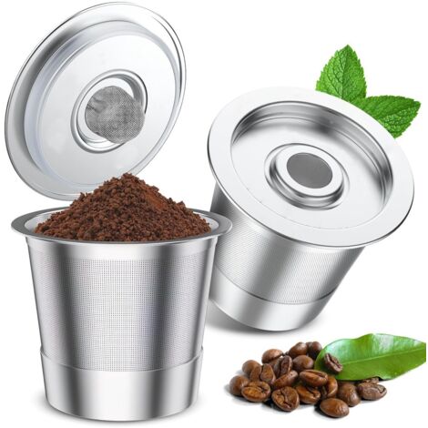 Filtre de type 1 pièceMachine à café à capsules K-Cup réutilisables, dosette à café monotrou en acier inoxydable avec filtre. (1/5)