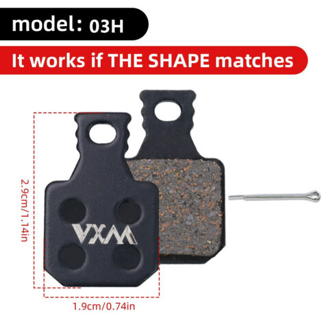 Coussinet de renfort semi-métallique 03H Plaquettes de frein en fibre de cuivre et métal pour vélo BB5 M355 M446, plaquettes et mâchoires de frein à disque hydrauliques universelles (1/5)