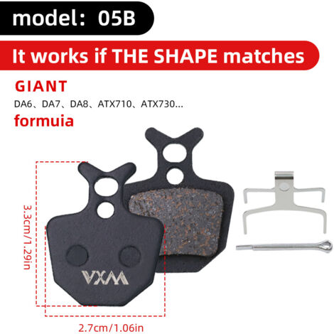 Bande de renfort semi-métallique 05B Plaquettes de frein en fibre de cuivre et métal pour vélo BB5 M355 M446, plaquettes et mâchoires de frein à disque hydrauliques universelles (1/5)