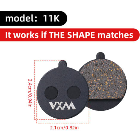 Plaquettes de frein semi-métalliques 11K Plaquettes de frein à disque pour vélo, plaquettes de frein résistantes à l'usure, plaquettes de frein universelles entièrement métalliques pour vélos électriq (1/5)