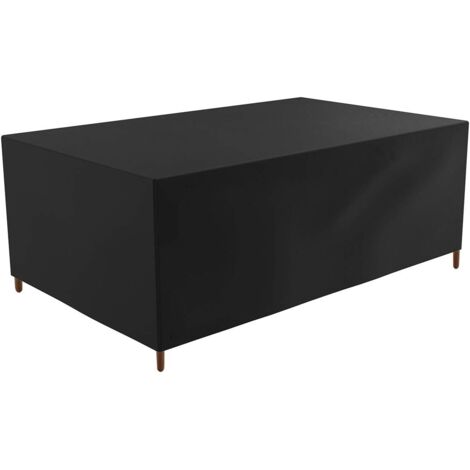 Housse de mobilier d'extérieur rectangulaire Housse de meubles de terrasse de jardin rectangulaire en rotin imperméable 123x123x74cm (1/5)