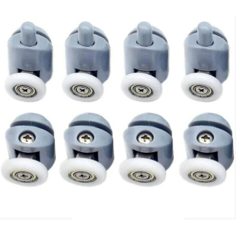Roulettes pour Porte de Douche 8 pièces Galets de porte de douche Roulette Porte Coulissante Douche Roulettes Cabine de Douche pour Porte Douche Salle de Bain 25 mm (1/5)