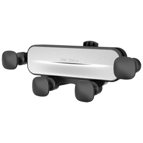 Support de téléphone de voiture Ventilation de voiture Support de gravité de téléphone portable Support de voiture super anti-tremblement Support de ventilation rotatif à 360 ° Argent 1 pièce