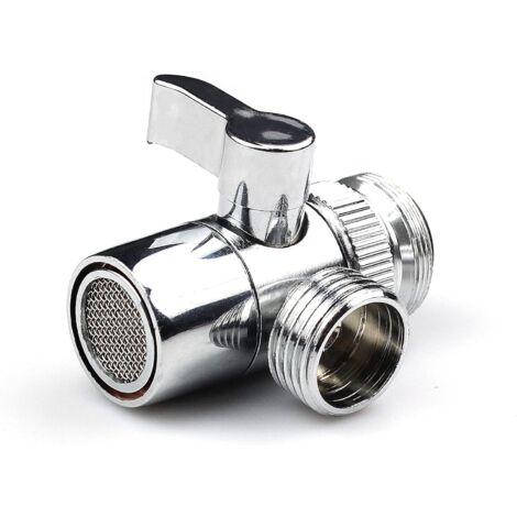 3 Voies Douche inverseur Diverter en Alliage et Collecteur-Universel Valve pour Pièce de Rechange de et D'évier de Cuisine ou de Salle de Bain M22 X M24