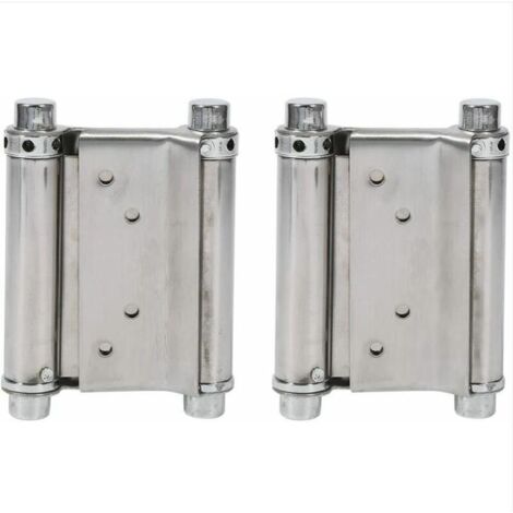 2Pcs Charnières À Ressort Double Action en Acier Inox Charnières de Porte de Saloon Gond Porte Battante, Capacité de Charge Jusqu'à 15 Kg (1/5)