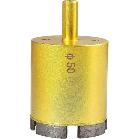 Mandrin de forage de 50 mm de diamètre pour scie cloche diamantée, foret à noyau creux en marbre de porcelaine ardoise pour verre, céramique, porcelaine, carrelage, marbre, granit (50 mm de diamètre)