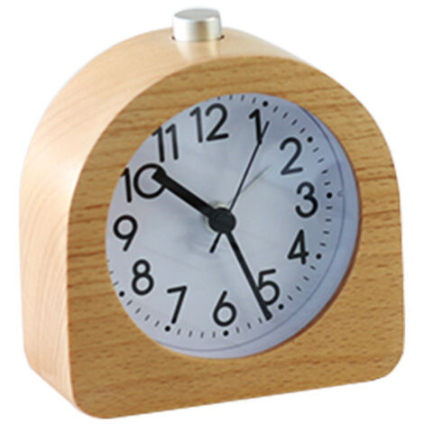 Réveil alimenté par batterie avec lumière silencieuse réveil alarme sonore muet rétro snooze véritable horloge de bureau (1/4)