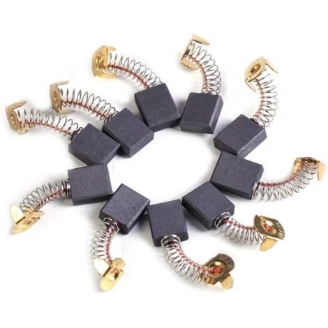10pièces Brosse moteur balais de carbone pour moteur électrique (6 x 16 x 18 mm) noir et or