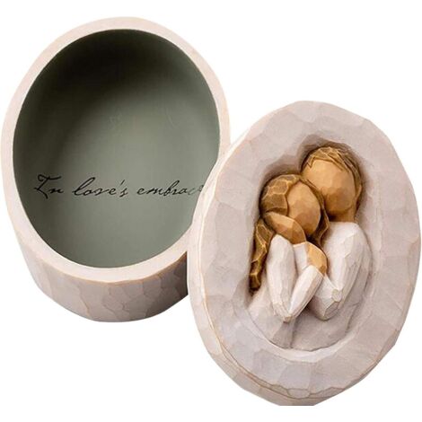 Couple Sweet Double Boîte de Rangement Exclusive Résine Décoration de la Maison Boîte à Bijoux Résine Couple Lettrage Petite Boîte à Bijoux (1) (1/4)