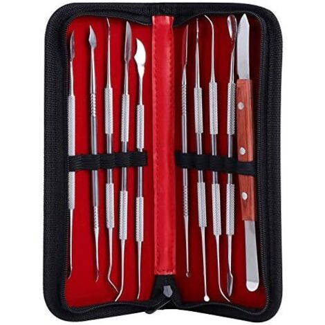 10pcs Outils de Sculpture à la Cire à Double Extrémité en Acier Inoxydable pour Sculpter la Cire, l'argile et la Sculpture (1/5)