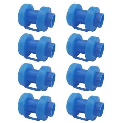 Lot de 8 Trampoline Embout de Poteau pour Les Piquets de Filet du Trampoline Ø 25 MM, Particulièrement Robustes, Résistants aux Intempéries Embouts, Filet de Sécurité Pièce de Rechange (Bleu)