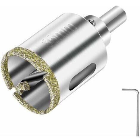 Scie cloche diamantée 35 mm - Foret diamanté avec foret central - Scie cloche diamantée pour carrelage, verre, carrelage, céramique, marbre et calcaire - RTGPT