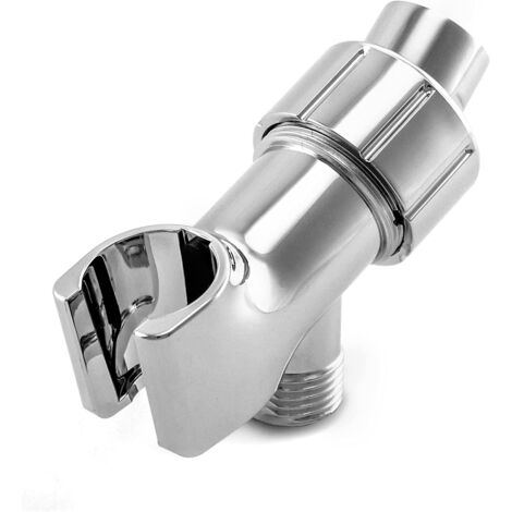 Support de pommeau de douche, support de montage de bras de douche réglable en métal universel, avec finition nickel brossé